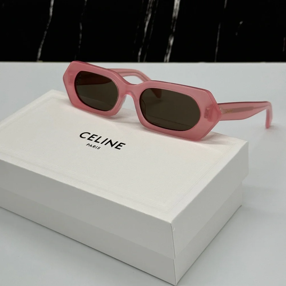 NEW CL40243I 72J CELINE PINK GREY GEOMETRIC WOMEN CELINE SUNGLASSES